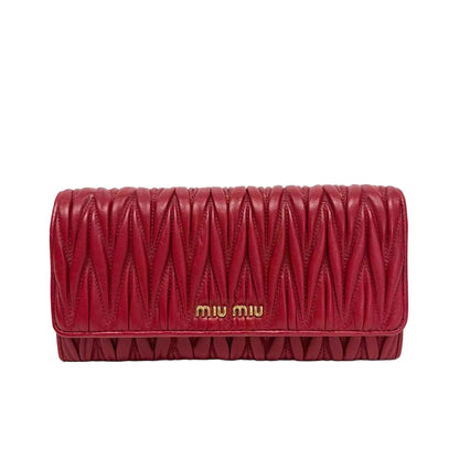 Pre-Owned Miu Miu Classic Long Flap Wallet Year 2016 N22427058