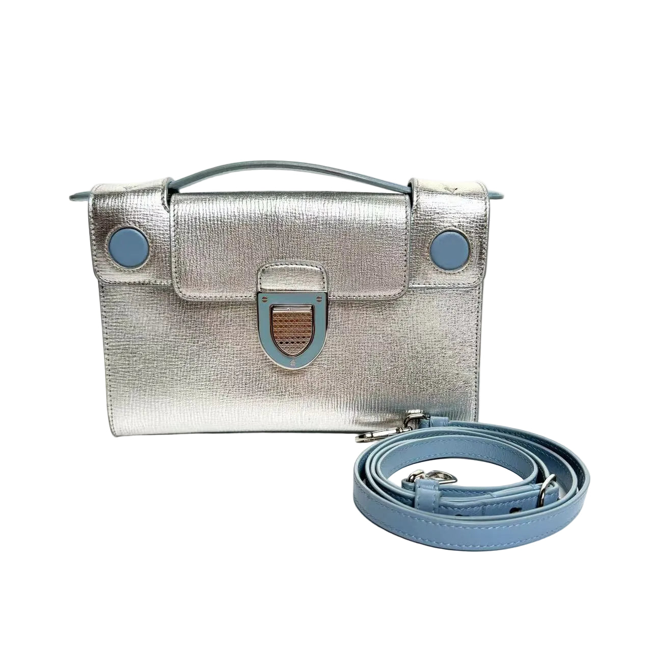 Pre-Owned Dior Silver Shield Handbag Year 2016 N22427160