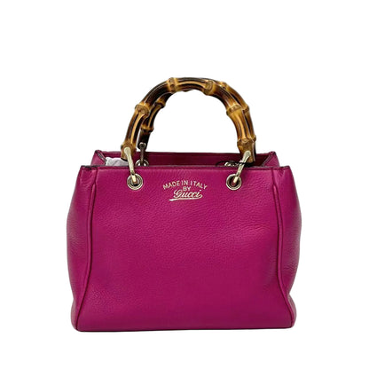 Pre-Owned Gucci Classic Bamboo Mini Tote Handbag Year 2018 N22623212