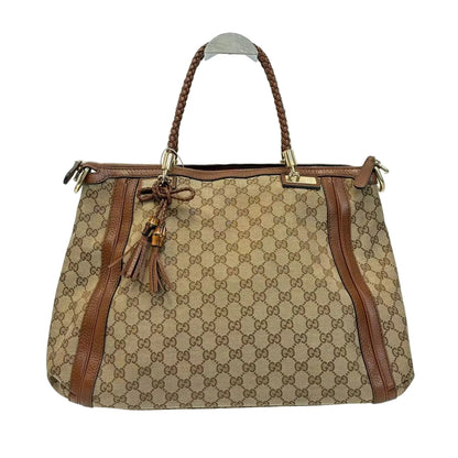 Pre-Owned Gucci Bamboo Tassel Woven-Handle Tote Bag Year 2013 N22603859