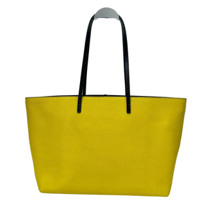 Pre-Owned FENDI Yellow "Smiling Face" Tote Bag N22592015