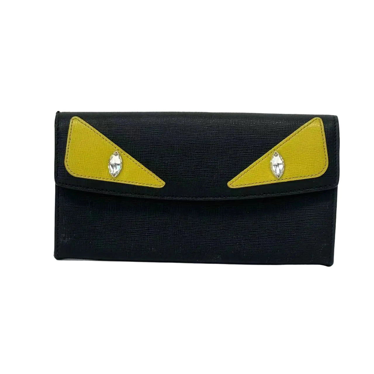Pre-Owned Fendi "Monster" Long Wallet Color Black N22618417