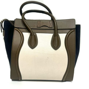 Pre-Owned Celine Tricolor Luggage Tote Mini Luggage N22659989