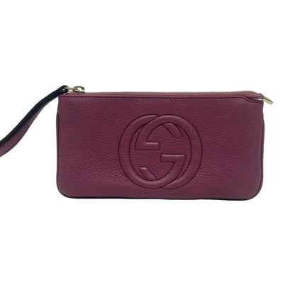 Pre-Owned Gucci Grape-Purple Wristlet Zip Clutch N22659427