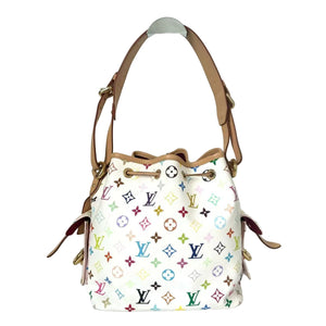 Pre-Owned Louis Vuitton x Takashi Murakami White Bucket Bag N22655877