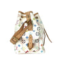 Pre-Owned Louis Vuitton x Takashi Murakami White Bucket Bag N22655877