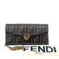 Pre-Owned Fendi Monogram Full-Leather Long Wallet Color Brown N22632175