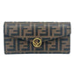 Pre-Owned Fendi Monogram Full-Leather Long Wallet Color Brown N22632175