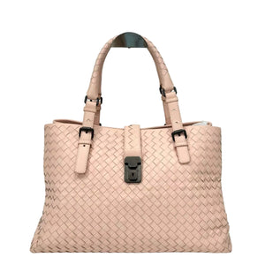 Pre-Owned Bottega Veneta Intrecciato Roma Bag in pink Size Small N22709073