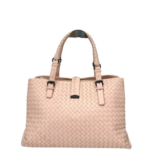 Pre-Owned Bottega Veneta Intrecciato Roma Bag in pink Size Small N22709073