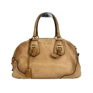 Pre-Owned Prada Classic Boston Shell Bag Color Beige Year 2011 N22568403