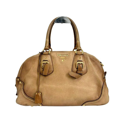 Pre-Owned Prada Classic Boston Shell Bag Color Beige Year 2011 N22568403