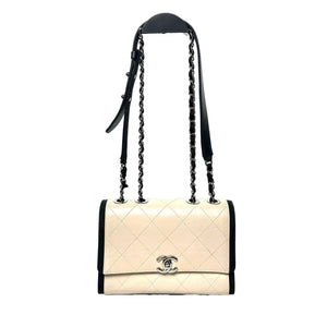 Pre-Owned Chanel Quilted Calfskin and Grosgrain Flap Bag wwl21342159