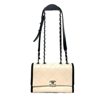 Pre-Owned Chanel  "Panda" Color-Block CF Bag Model 2019 wwl21342159