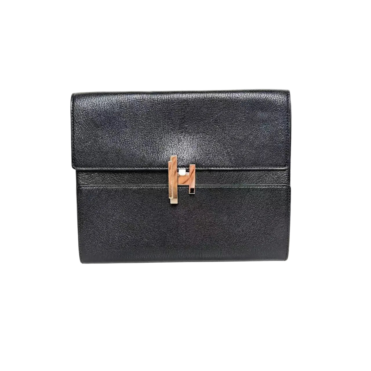 Pre-Owned Hermès Clutch Model 2017 Color Black 20748768wwl