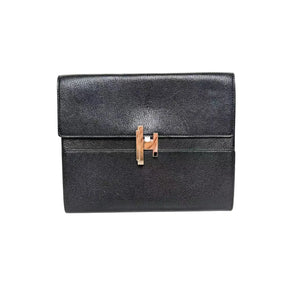 Pre-Owned Hermès Clutch Model 2017 Color Black 20748768wwl