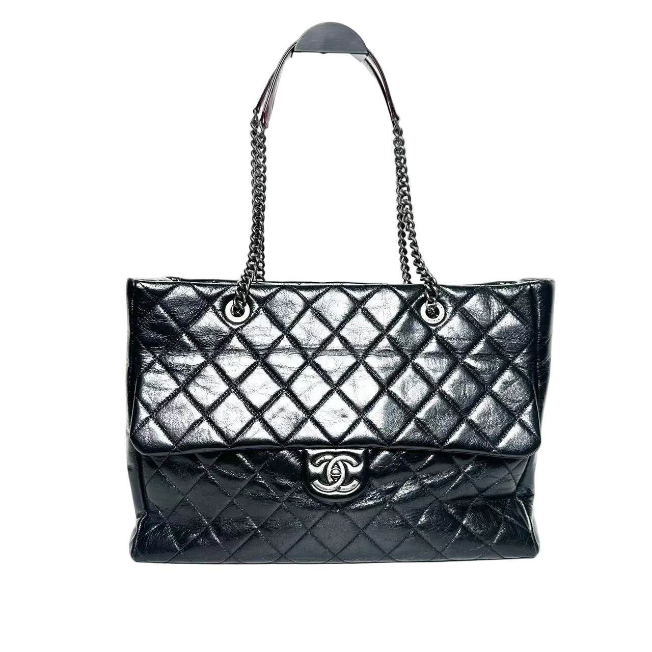 Pre-Owned Chanel Quilted Glazed Calfskin Duo Color Tote WWL20759187
