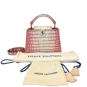 Pre-Owned Louis Vuitton Crocodile Leather Hand Bag Color Pink N22239703