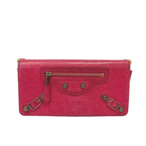 Pre-Owned Balenciaga Long Flap Wallet Model 2007 Color Red N22239544