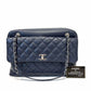Pre-Owned Chanel Classic Flap Bag Model 2018 Color Blue N22216544