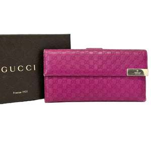 Pre-Owned Gucci Fuchsia Long Wallet N22727499