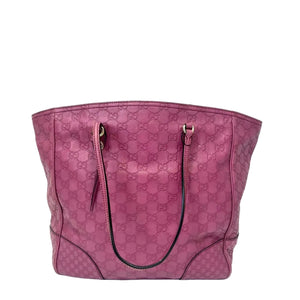 Pre-Owned Gucci Guccissima Bree Tote Raspberry Pink N22713370