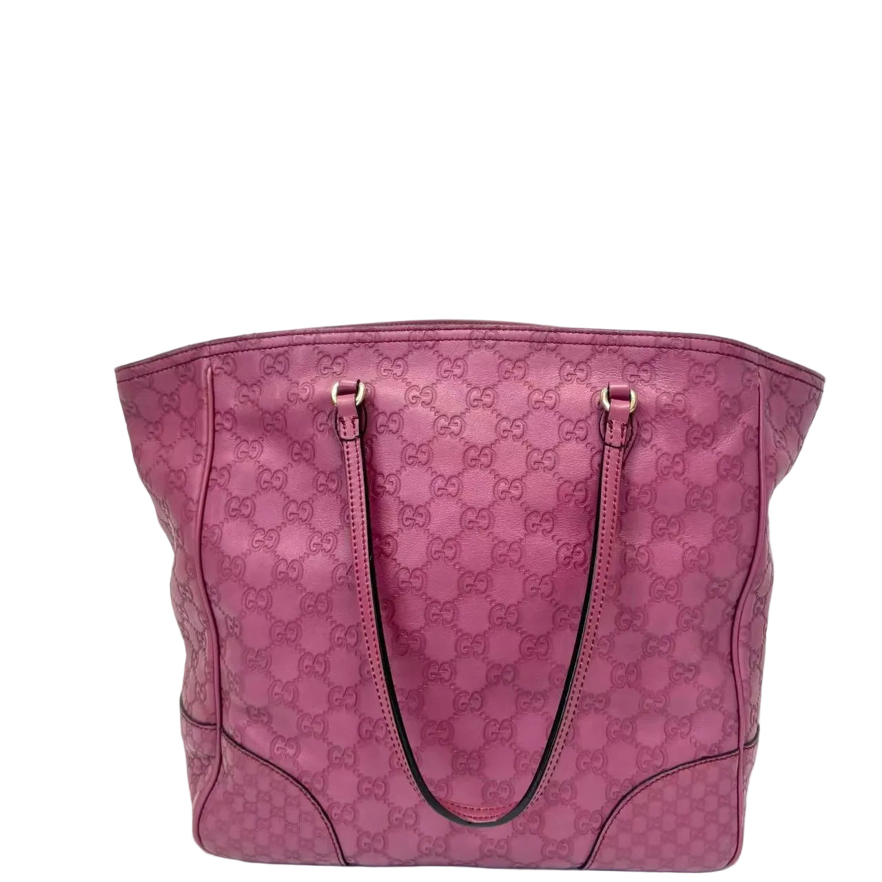 Pre-Owned Gucci Guccissima Bree Tote Raspberry Pink N22713370