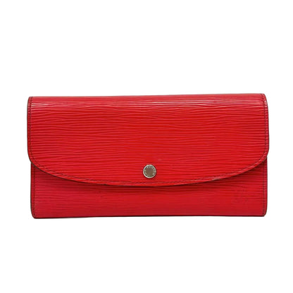 Pre-Owned Louis Vuitton Epi Emilie Wallet in the color Coquelicot red