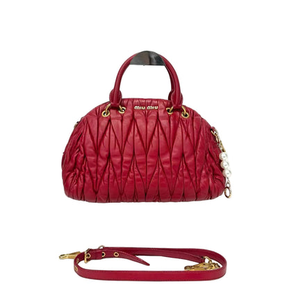 Pre-Owned Miu Miu Classic Matelassé Quilted Shell-Shaped Lambskin Handbag N22974638