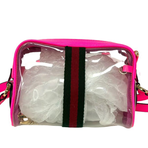 Pre-Owned Gucci Ophidia Mini Transparent Bag in fluorescent pink N22901087