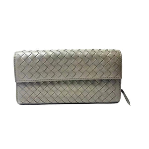 Pre-Owned Bottega Veneta Intrecciato long flap wallet Continental Wallet N22933404
