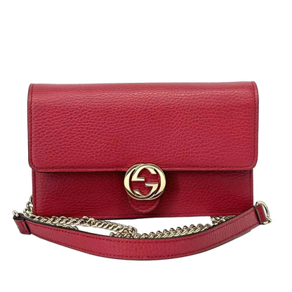 Pre-Owned Gucci Interlocking G Wallet on Chain (WoC) Chain bag N22868513