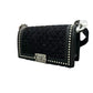 Pre-Owned Chanel Calfskin Pearl Tweed Medium Boy Flap N19360600