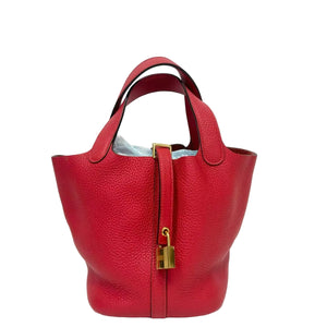 Pre-Owned Hermès Picotin Lock design inspired by equestrian nosebags 22(MM)N23029370
