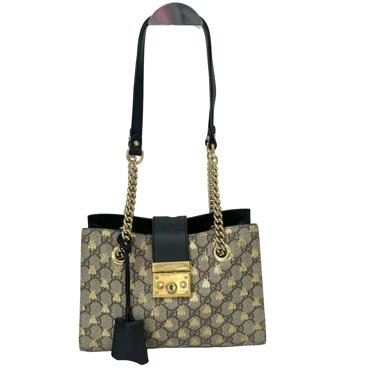 Pre-Owned Gucci Padlock Small GG Bees Shoulder Bag N23020921