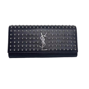Pre-Owned Saint Laurent Grain de Poudre Studded Monogram Kate Clutch N22987310