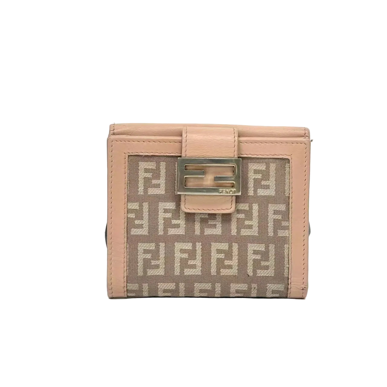 Pre-Owned Fendi Zucchino/Zucca Canvas Bi-Fold Compact Wallet N22876704