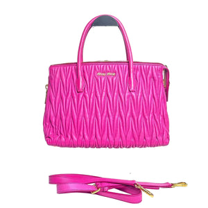 Pre-Owned Miu Miu Matelassé Leather Tote (2 way handbag)N22988348