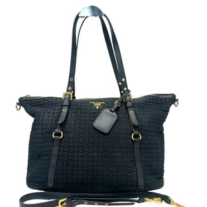 Pre-Owned Prada Nylon Tessuto Impuntu Quilted Shoulder Bag N23037113