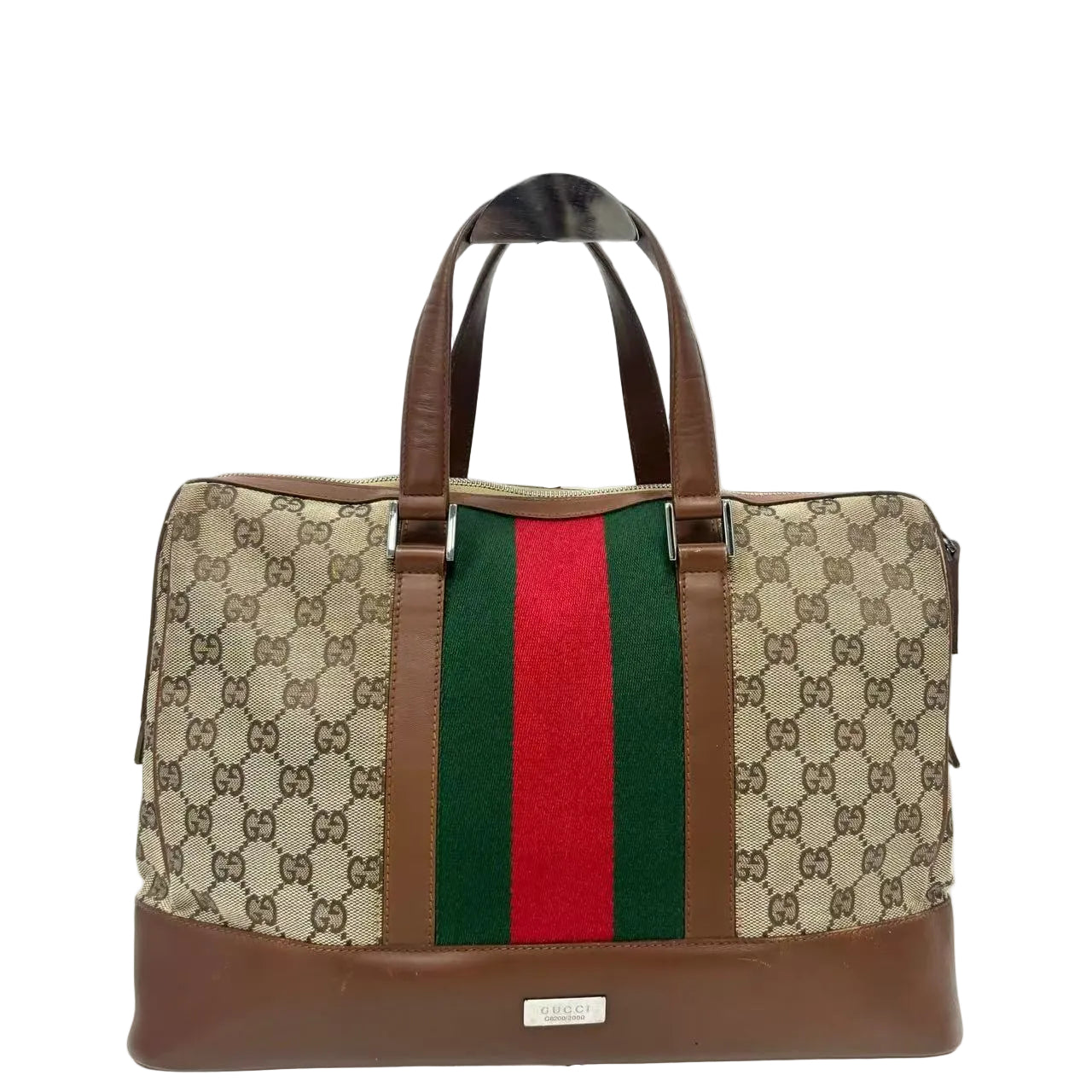 Pre-Owned Gucci Sherry Line GG Canvas Boston Bag N23037155