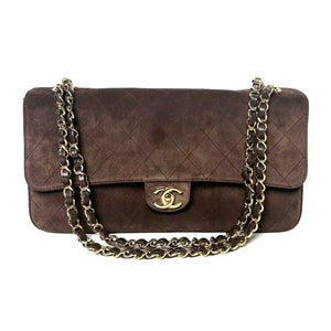 Pre-Owned Chanel Classic Double Flap Bag crafted from suede calfskin Release 2026