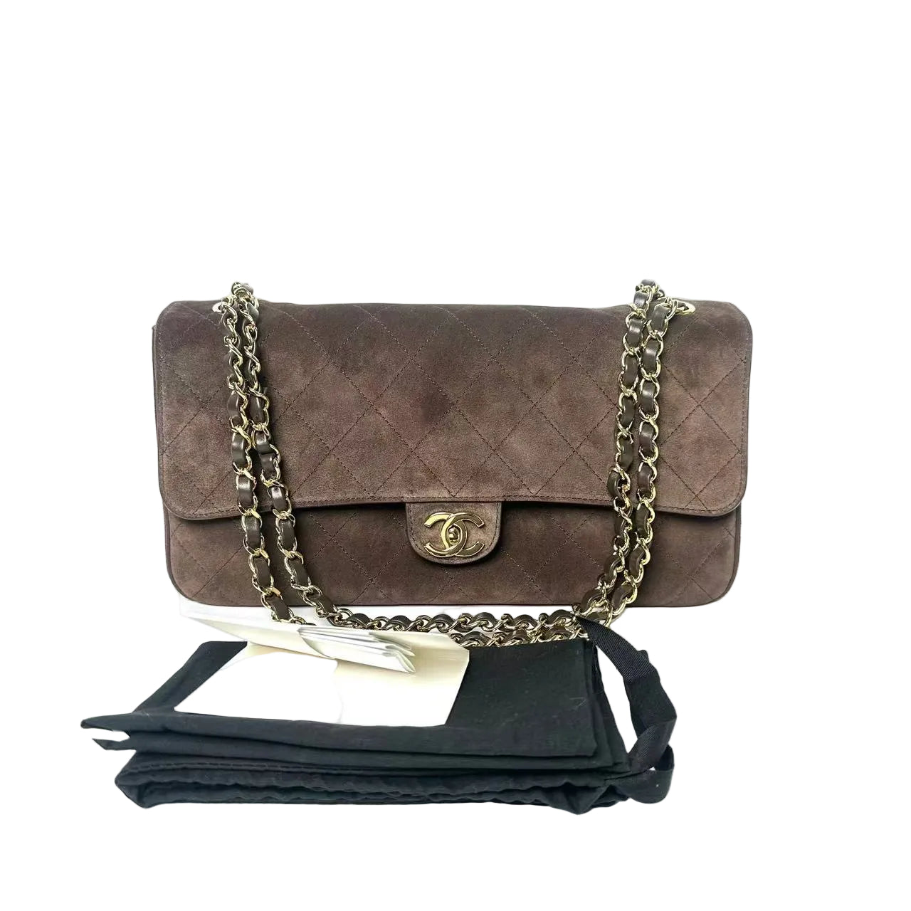 Pre-Owned Chanel Classic Double Flap Bag crafted from suede calfskin Release 2026
