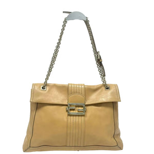Pre-Owned Pre-Loved Fendi Leather Maxi Baguette Flap Bag N23064089&nbsp;
