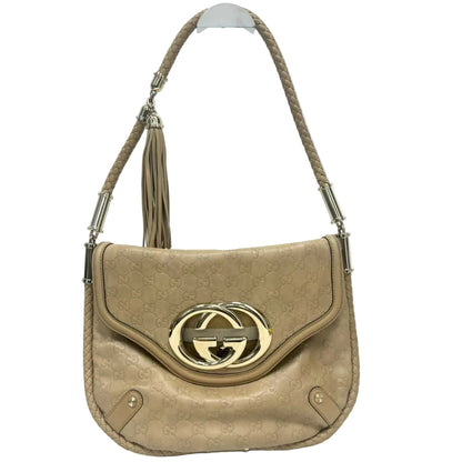 Pre-Owned Gucci Britt Tassel Flap Bag in beige N23064116