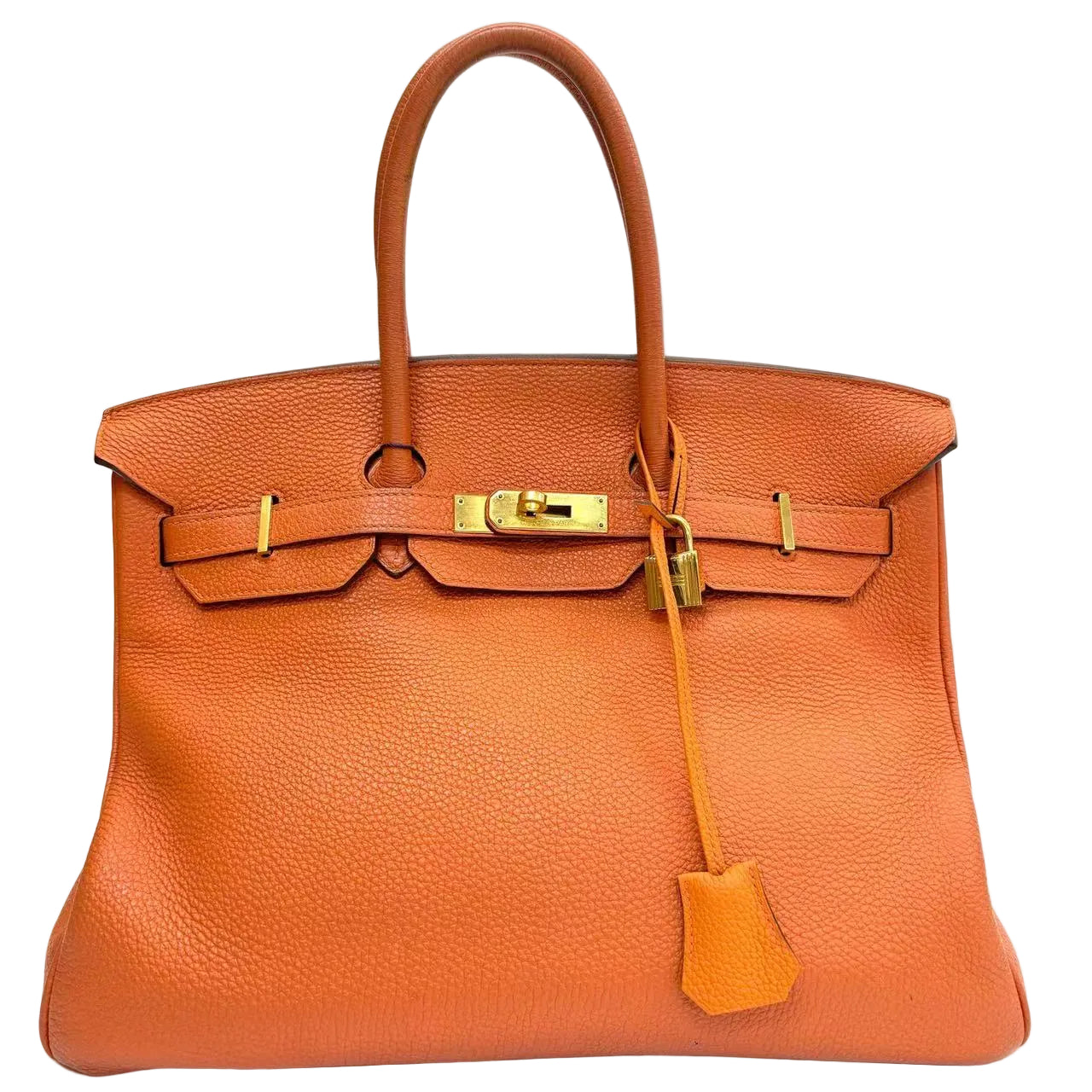 Pre-Owned Hermès Birkin 35 in the classic "Hermès Orange" N23117396