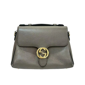 Pre-Owned Gucci Interlocking G Top Handle Shoulder Bag Size Medium N23120692