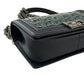 Pre-Owned Chanel Navy and Green Woven Calfskin Medium Boy Bag WWL2999