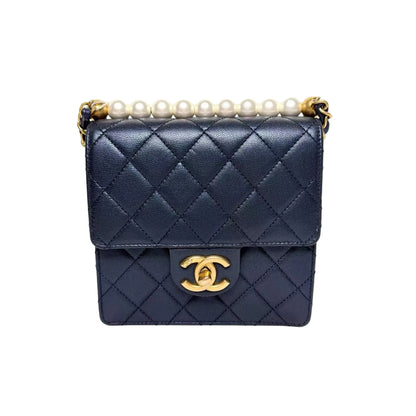 Pre-Owned Chanel Pearl Top Handle Flap Bag N21503638