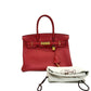 Pre-Owned Hermès Birkin 30 in red Togo leathe