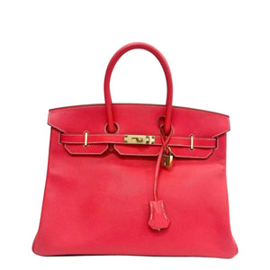 Pre-Owned Hermès Birkin 35 in Rose Jaipur Red N23318438